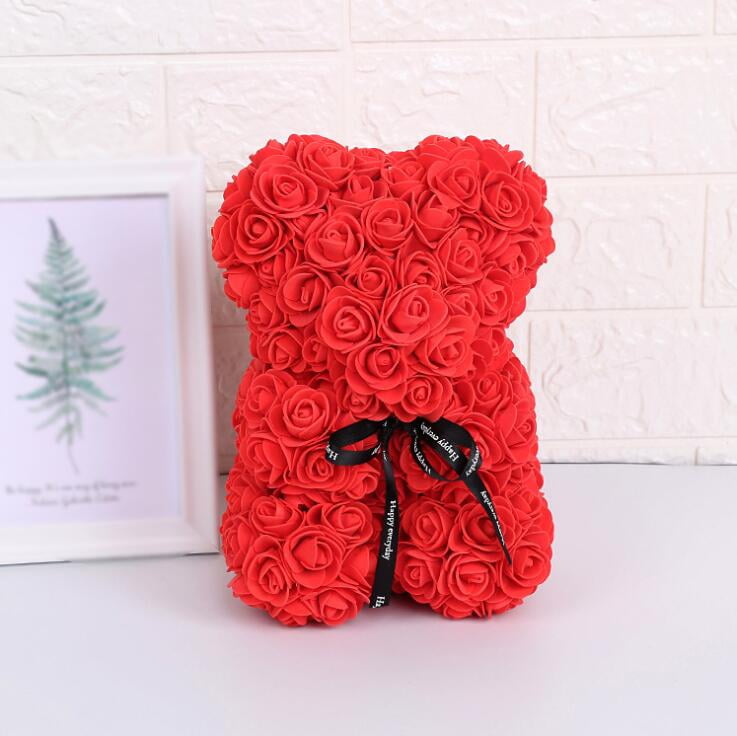 Details about   25CM Rose Bear Foam Flower Teddy Dolls Lovely Valentine Birthday Xmas Gifts Toys 