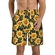 thumbnail image 1 of Balery Vintage Black Plaid Sunflower Traje de Baño Estilo Hawaiano para Hombre, Shorts de Secado Rápido con Bolsillos-Medium, 1 of 6