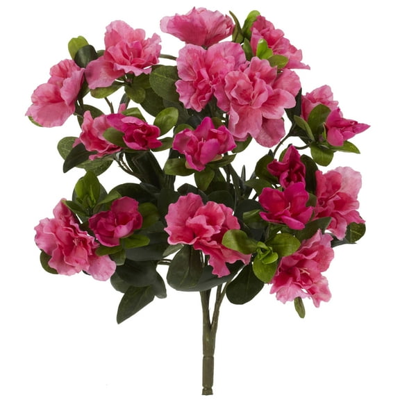 Nearly Natural 13" Azalea Artificial Plant (Set of 4), Pink
