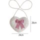 thumbnail image 2 of Bolso bandolera con forma de corazón, cadena de perlas de felpa, bolso para teléfono móvil, bolso de hombro difuso para mujeres, señoras y niñas, 2 of 5