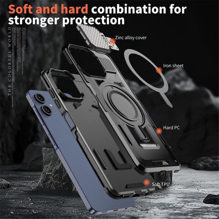 Case for Samsung Galaxy A06 4G / 5G 6.7-inch with Adjustable Metal