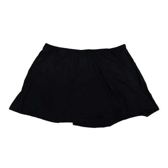Michael Kors Women's Plus Size Swim Skirt Stretch Elastic Waist Solid Black 18W