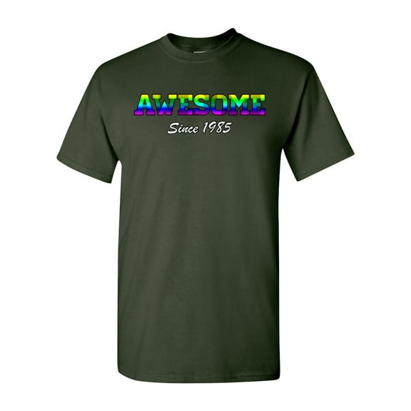 Awesome Since 1985 Colorful Gift Novelty DT Adult T-Shirt Tee