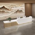 thumbnail image 2 of Lecture Executive Reception Desk Wood Office Mobile Spa Cashier Reception Desk Laudry Rezeption Desk Beauty Office Furniture My Lux Decor Round, 2 of 9