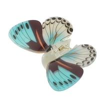 Vocoste 1 Pc Cute Butterfly Hair Clips Hairdo Clip for Women 4.13"x3.31"x1.38" Blue White