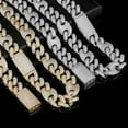 thumbnail image 2 of Extra Shiny Miami Cuban Link Chain Necklace, Width 15-18MM Mens Cuban Chain, Solid Thick Big Hip Hop Iced Out Cuban Link Chain for Men, 16-24 Inch - Gift Box Included, 2 of 9