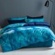 thumbnail image 1 of Starry Sky Print 4-Piece Microfiber Bedding Set with Duvet Cover, Bed Sheet and 2 Pillowcases, Bedding Set for Adult Children's Bedroom (Blue Dolphin, 1 of 5