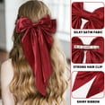 thumbnail image 2 of 6PCS Hair Bows for Women Girls Big Hair Bows Clip Silky Satin Large Hair Ribbons Oversized Long Tail Hair Bows Hair Barrettes Hair Accessories Gifts, 2 of 7