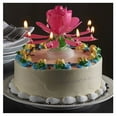 1 X Lotus Flower Musical Birthday Candle Rotating Spin Magic Cake