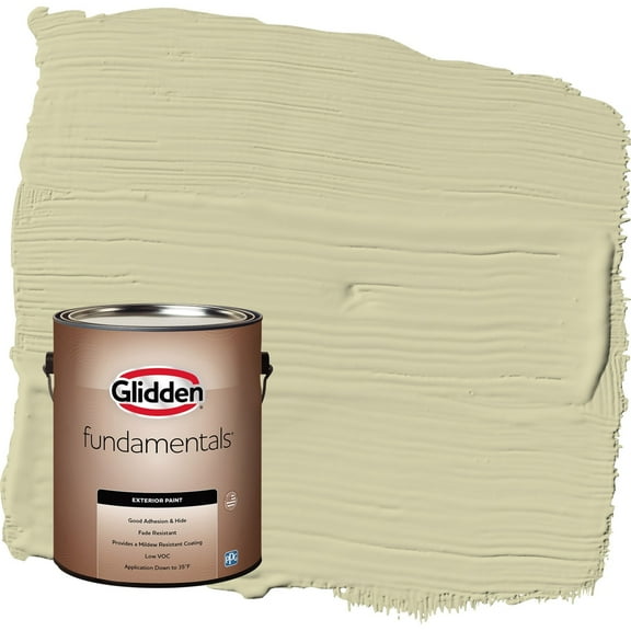 Glidden Fundamentals Canary Grass / Green Satin Exterior Paint, 1 Gallon