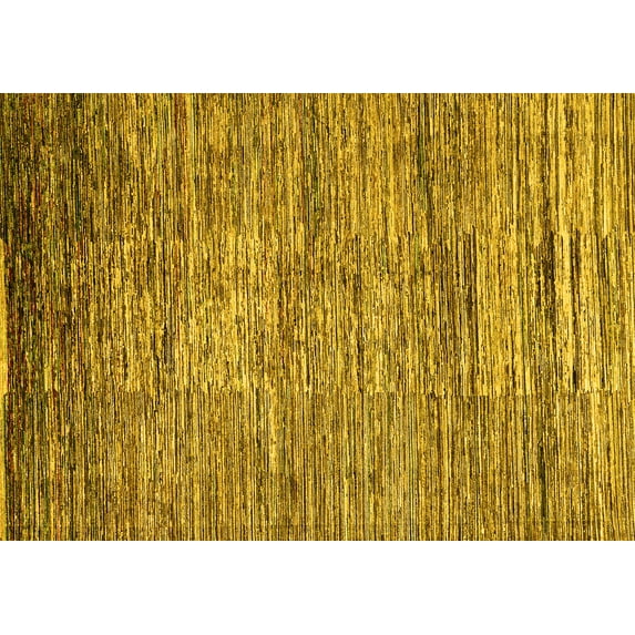 Ahgly Company Indoor Rectangle Abstract Yellow Modern Area Rugs, 6' x 9'