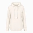 thumbnail image 4 of POTETI Womens Hoodies Pullover Casual Long Sleeve Hooded Sweatshirts Solid Color Drawstrings Tops, 4 of 6