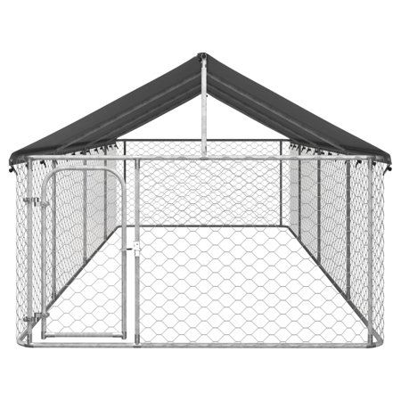 vidaXL 屋外用犬小屋 屋根付き 400x200x150cm動物 ペット用品 ペット用品 犬用品 犬小屋・ドッグラン 代引不可