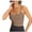 Brown, variant on Workout Tops for Women Camis Built in Bra Scoop Neck Breathable Stretch Skinny Athletic Cropped Tops