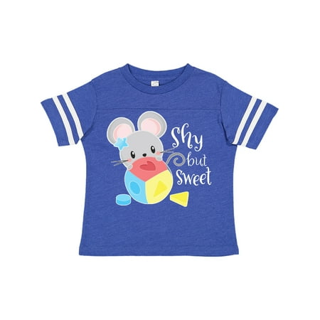 

Inktastic Shy but Sweet Cute Mouse with Toy Block Gift Toddler Boy or Toddler Girl T-Shirt