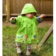 thumbnail image 3 of Oudiya Girls and Kids Waterproof Rain Jacket Toddler Lightweight Cotton Lined Raincoats with Hood Floral Rain Gear, 3 of 8