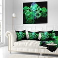 thumbnail image 2 of Designart Green Water Drops on Mirror - Abstract Throw Pillow - 16x16, 2 of 4