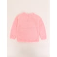 thumbnail image 2 of Woonie Handmade Full Sleeves Sweater Detailing Smily face With Headphone -Pink, 2 of 3