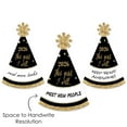 thumbnail image 6 of Big Dot of Happiness New Year's Eve - Gold - Mini Cone 2026 New Years Eve Resolution Party Hats - Small Little Party Hats - Set of 8, 6 of 8