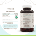 thumbnail image 4 of HerbEra Hyssop Capsules, Organic Herbal Dietary Supplement for Respiratory Support, Certified Organic Hyssop (Hyssopus officinalis) Dried Herb Capsules, Natural, 120 Capsules, 4 of 5