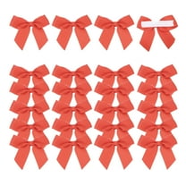 24Pcs Mini Grosgrain Ribbon Bow 2" Self Adhesive Flower Bows Red
