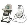 Graco Blossom Convertible 4-in-1 Highchair & DuetSoothe LX Swing Rocker, Winslet