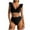 Black, variant on ZQGJB Women High Waisted Bikini Sets Tummy Control Swimsuits Ruffle Sleeve Two Piece Bathing Suit Sexy V Neck Swimwear(Black,L)