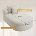 thumbnail image 4 of Leumius 68" Chaise Lounge Chair Indoor,Oversized Corduroy Upholstered Boneless Sofa Bed,Deep Seat Sleeper Couch Reading Chairs,Comfy Cloud Sofas Couches for Living Room,No Assembly Required,Beige, 4 of 11