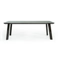 thumbnail image 2 of Chad 87 Inch Dining Table- Rectangular- Rose Gold Steel Edge- Black Wood, 2 of 3