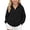 A Black, variant on Child Padded Jacket Dqueduo Children's Winter Solid Color Full Zip Hooded Fleece Lined Sweatshirt Coat Jacket