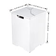 thumbnail image 3 of Elementi Plus Propane Tank Cover Table Outdoor Fire Pit Side Table Square Propane Tank Hideaway Storage Box for 20lb Propane Gas Tank Concrete Marble Porcelain - Bianco White, 15.9" x 15.9" x 24.9", 3 of 4