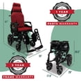 thumbnail image 5 of ComfyGO Fauteuil Roulant Électrique, Fauteuils Roulants Pliants Légers, Fauteuil Roulant Motorisé, Capacité Maximale de 286 Lb, Siège de 18 Pouces, 5 of 5