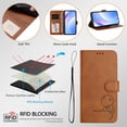 thumbnail image 4 of Flip Case for Samsung Galaxy A10E RFID Blocking Magnetic Clasp Wallet Case with 3 Card Slots and Kickstand Function, 4 of 4