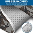 thumbnail image 4 of Brown Gray Camo Abstract Shapes Pattern Bathroom Rugs Sets 3 Piece,Toilet Cover Set,Absorbent Non Slip Bathroom Mats Sets with U-Shaped Contour Rug Toilet Rug Set, 4 of 5