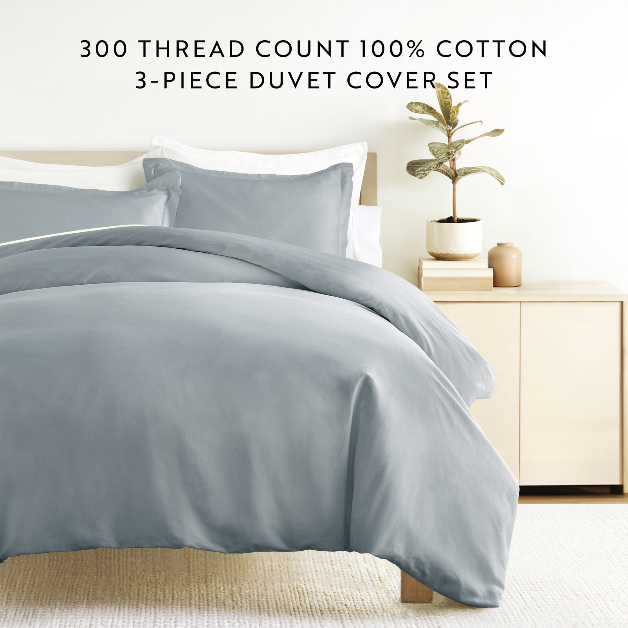 Sateen Long-Staple Vintage-Washed Duvet Cover Set by Comfort Canopy