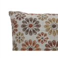 thumbnail image 5 of Contemporary Style Floral Designed Set of 2 Throw Pillows, Orange, 5 of 5