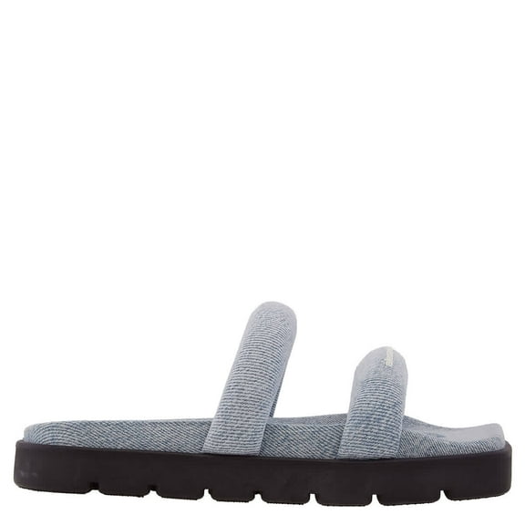 T by Alexander Wang Jay Denim Flatform Sandals, Brand Size 35 ( US Size 5 )