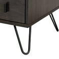 thumbnail image 6 of Baxton Studio Glover Modern and Contemporary Dark Brown Finished Wood and Black-Tone Finished Metal 2-Drawer Nightstand, 6 of 10