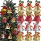 thumbnail image 4 of 20/4 piezas de colgantes de campanas navideñas, guirnaldas de árboles de Navidad, adornos colgantes de campanas para el hogar, fiestas de Navidad y Año Nuevo, manualidades de decoración DIY, 4 of 5