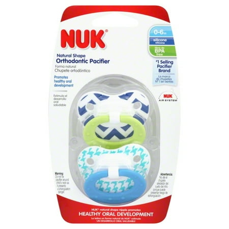 Gerber Nuk Fashion Pull Pacifier 2pk Size 1