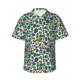 thumbnail image 1 of Fotbe Green Leopard Camisa Hawaiana para Hombre Unisex – Camisa Casual de Verano con Botones de Manga Corta de Algodón y Lino,X-Large, 1 of 7