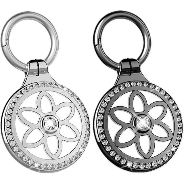 2 Pack Airtag Keychain, Airtag Case With Key Ring, Metal Protective Airtag Holder Compatible With Apple Airtag n