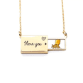 thumbnail image 1 of Yellow Octopus Marine Life Pattern Letter Envelope Necklace Pendant Jewelry, 1 of 3