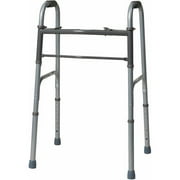 Medline 2-button Adjustable Folding Walker, MDS864104BW