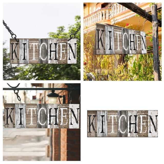BKER Country Home Kitchen Wall Sign Letters Wooden Wall Signs Home Wall