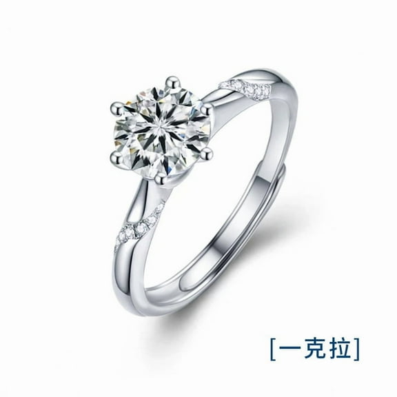 Whudwhu Moissanite Ring In 2 Carat Silver, Unique Design Diamond Rings For Women