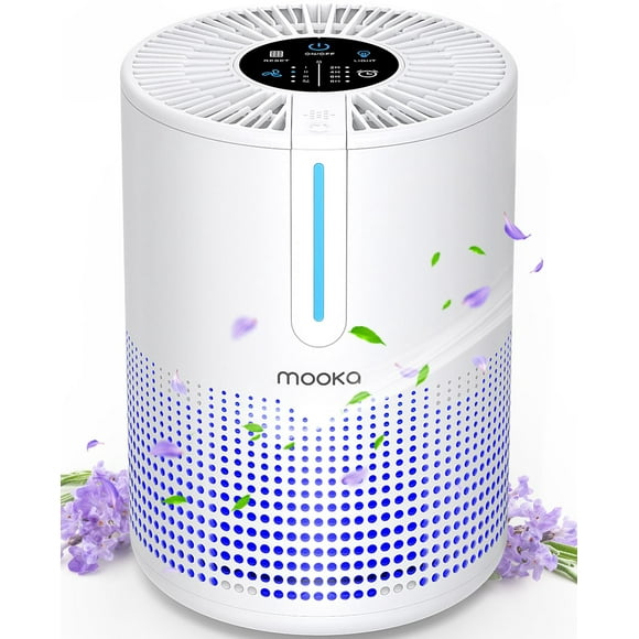 Purificador de aire MOOKA H13 con filtro HEPA de 40 m² con USB para dormitorio