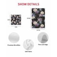 thumbnail image 7 of Country Flowers Kitchen Dish Towels for Drying Dishes Set of 2, Botanical Purple Blue Floral Black Waffle Weave Microfiber Hand Tea Bathroom Towels Quick Dry & Absorbent Towel 15.7x23.6, 7 of 7