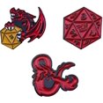 thumbnail image 1 of 3pcs Dragons Brooch Dungeon Master Enamel Lapel Pin for Game Fans Collectible Pins, 1 of 4