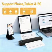 Portable Thermal Printer, Tattoo Stencil Wireless Bluetooth Printer Supports 8.5 x 11 Letter A4 A5 Sizes , Perfect for Tattooist Business Trip Travel Home Office , for Laptop Smartphone and PC